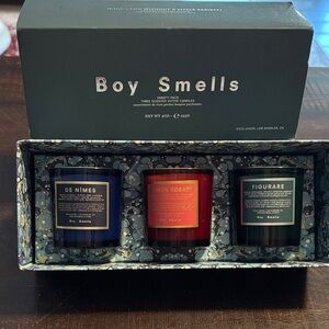Boy Smells Scented Candle Set - Blue, Red, Green